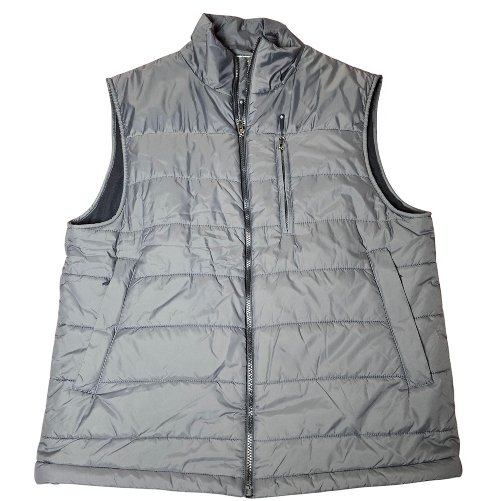Solaris Women's Size Large Black Puffer Vest Full Zip, Pockets, Cinch‎ Waist